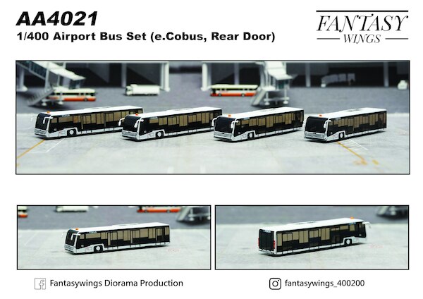 Airport Bus Set ( e.Cobus ) Tail Door version Set of 4 AA4021
