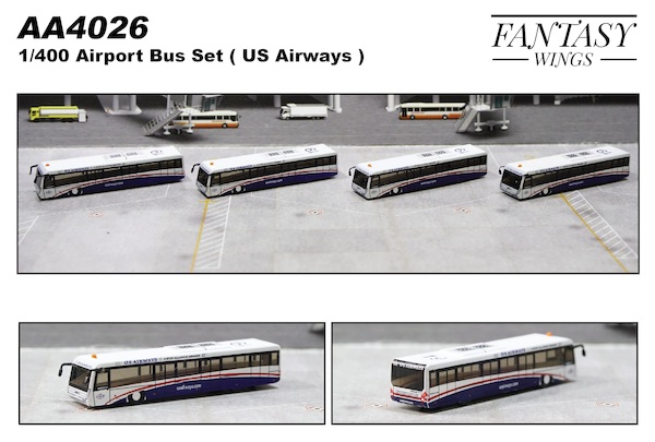 Airport Accessories Airport Bus US Airways Set of 4 AA4026