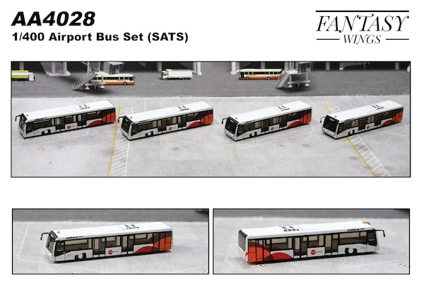 Airport Accessories Airport Bus SATS  Set of 4  AA4028
