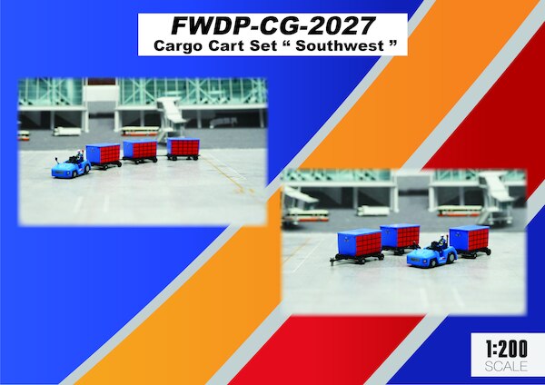 Airport Accessories Cargo Cart Set Southwest FWDP-CG-2027