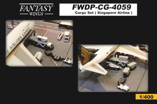 Airport Accessories Cargo add-on Set Singapore Airlines FWDP-CG-4059