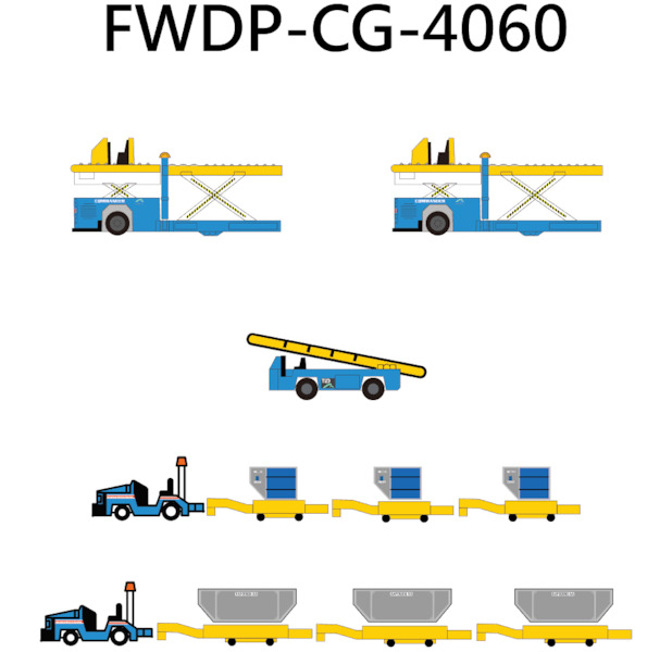 Airport Accessories Cargo Container Set (AAHK) FWDP-CG-4060