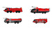 Airport Accessories Airport Fire Truck Set 