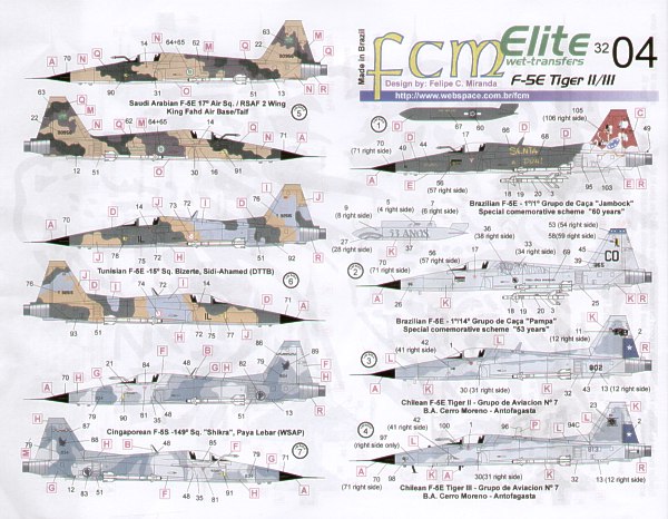 Northrop F5E International (Tunesia, Chili, Singapore, Brazil) 32-04