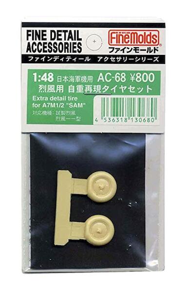 Mitsubishi A7M1/2 "Sam" Flattened wheels (Fine Molds) AC68