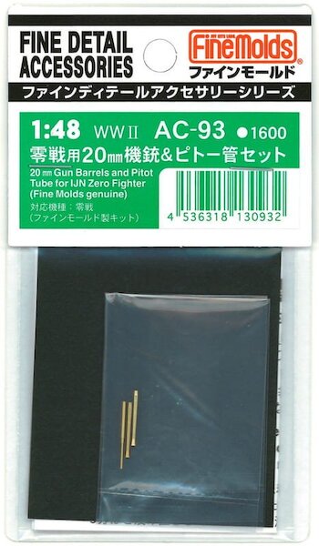 20mm Gun Barrels and Pitot Tube for IJN A6M5 Zero Fighter (Fine Molds) AC93