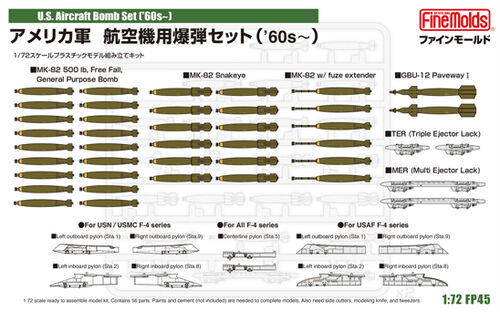 U.S. Aircraft Bomb Set ('60s - ) (BACK IN STOCK) FP45