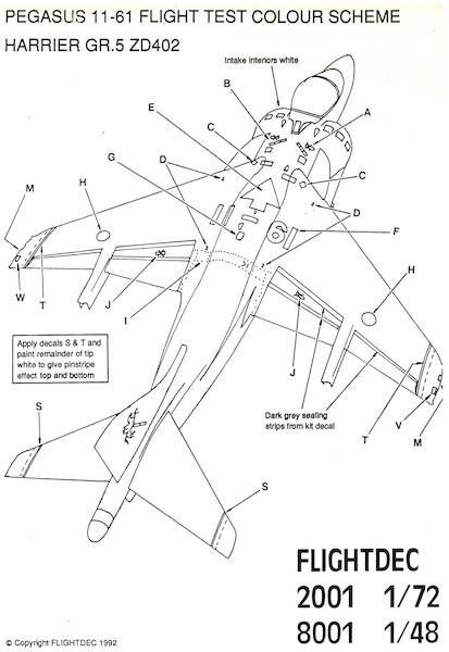 Harrier GR5 ZD492 Pegasus 11-61 Flight Test colour scheme  8001