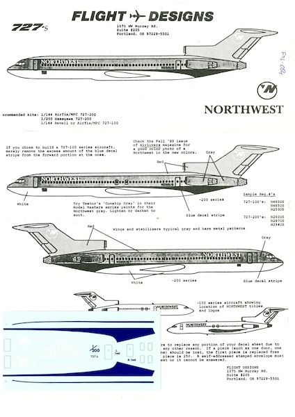 Boeing 727-200 (Northwest) FTL054