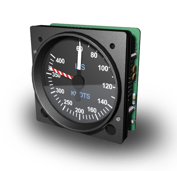 B737 Indicated Airspeed with barber pole (GSA-055 usb interfase required) GSA-013