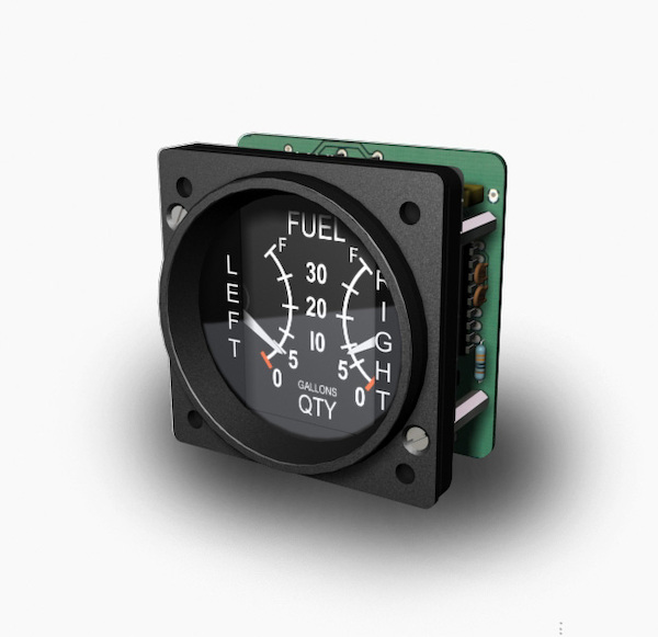 Small L/R Fuel quantity indicator (GSA-055 usb interfase required) GSA-054