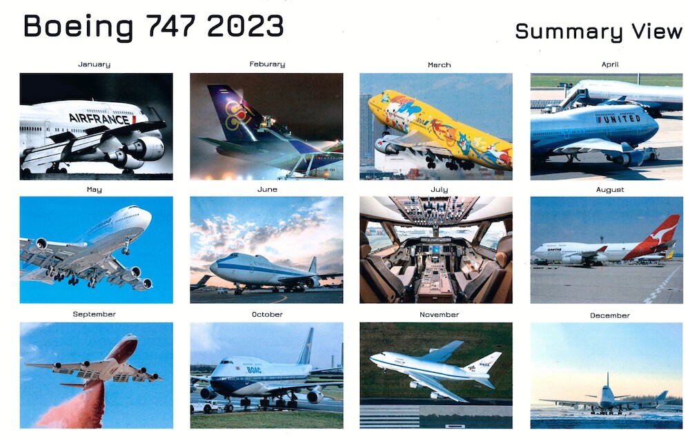 Flightcon 9781915614025 Boeing 747 2023 calendar