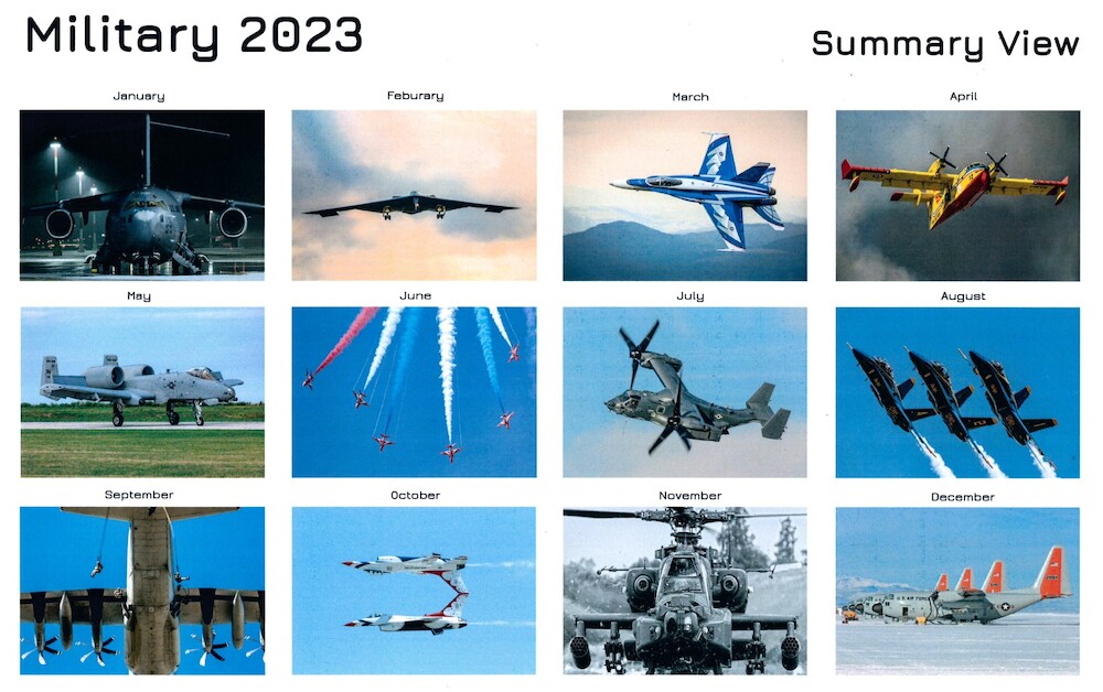 Flightcon 9781915614049 Military 2023 calendar