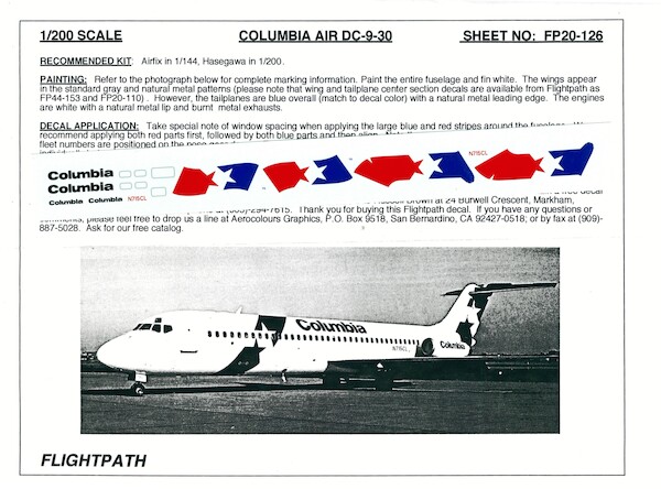 Douglas DC9-30 (Columbia Air)  FP20-126