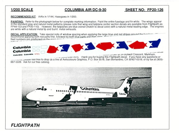 Douglas DC9-30 (Columbia Air) FP20-126