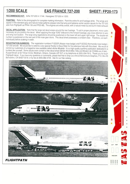 Boeing 727-200 (Euralair)  FP20-173