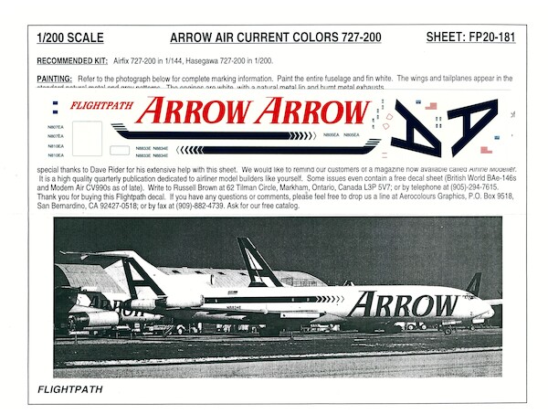 Boeing 727-200 (Arrow Air) FP20-181