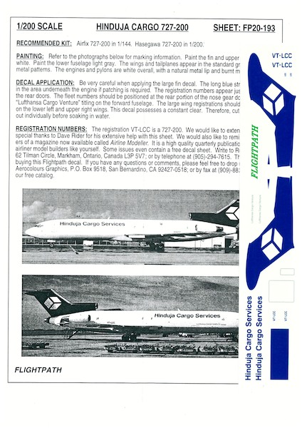 Boeing 727-200 (Hinduja Cargo Service)  FP20-193
