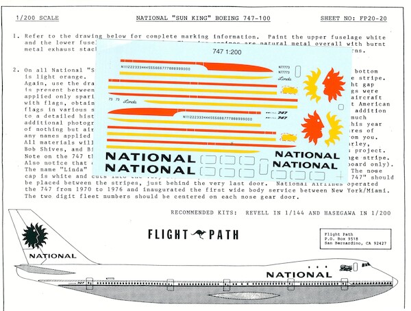 Boeing 747 (National Airlines)  FP20-20