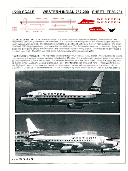 Boeing 737-200 (Western Indian) FP20-231
