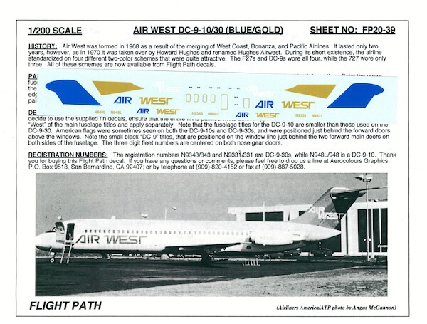 DC9-10/30 (Air West blue/gold)  FP20-39