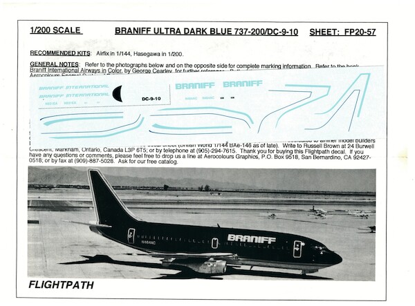 DC9 & Boeing 737 (Braniff Ultra Mercure)  FP20-57