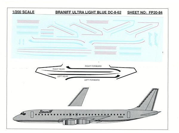 DC8-62 (Braniff Ultra Light Blue) FP20-84