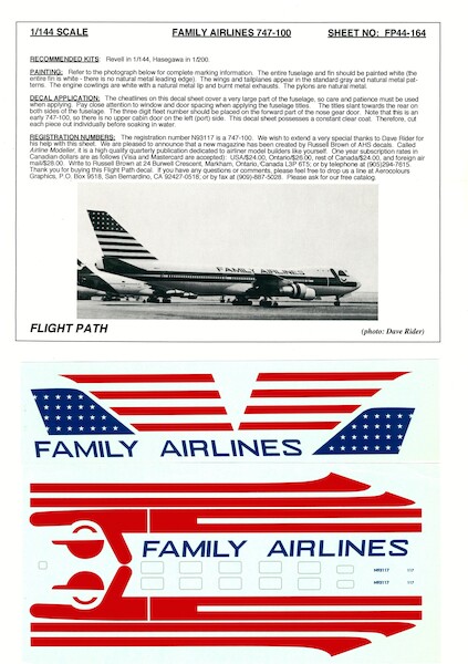 Boeing 747-100 (Family Airlines)  FP44-164