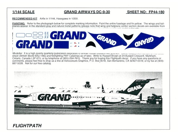 Douglas DC9-30 (Grand Airways) FP44-180