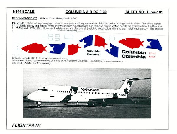 Douglas DC9-30 (Columbia Air)  FP44-181