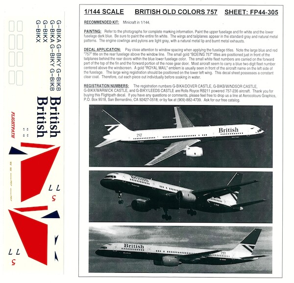Boeing 757-200 (British Airways OC) FP44-305