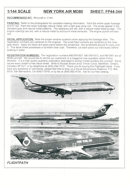 MD80 (New York Air)  FP44-344