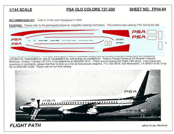 Boeing 737-200 (PSA O/C) FP44-84