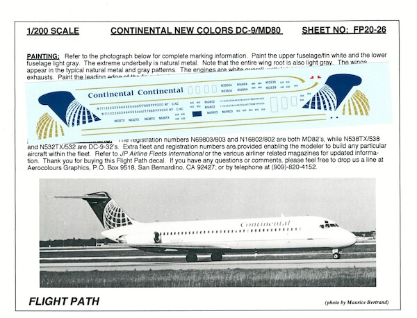 DC9 (Continental NC)  FP20-26