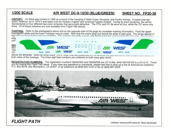 DC9-10/30 (Air West blue/green)  FP20-38
