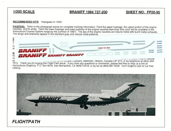 Boeing 727-200 (Braniff)  FP20-95