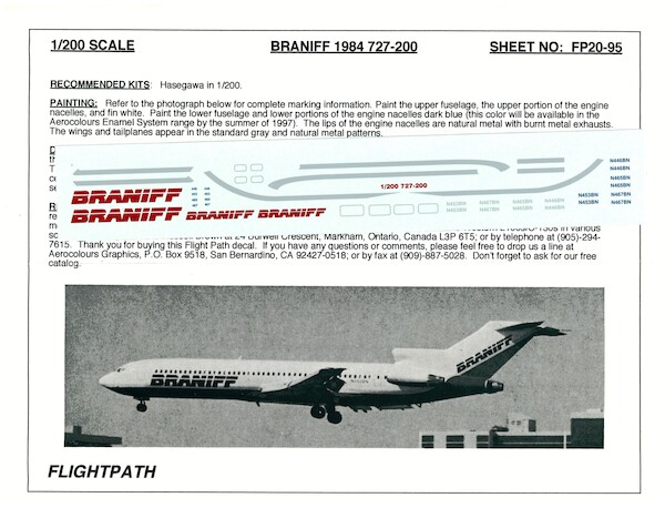 Boeing 727-200 (Braniff) FP20-95