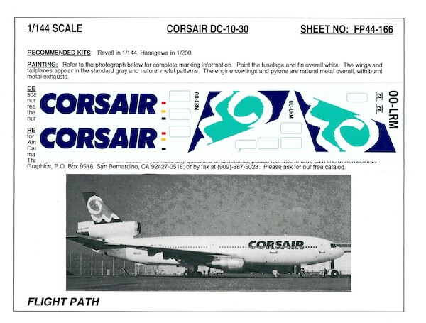 DC10-30 (Corsair) OO-LRM  FP44-166