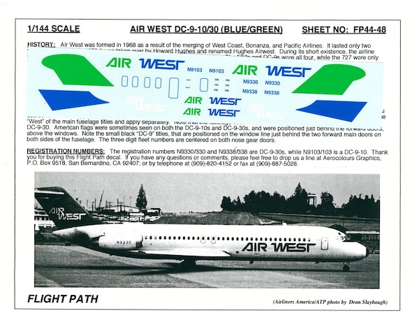 DC9-10/30 (Air West blue/green)  FP44-48