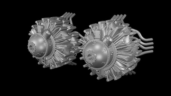 Tigercat engines (2 pcs), for Fly  008