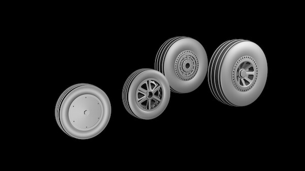 Tigercat wheel set, straight tread (all tyres), for Fly  009