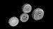 Tigercat wheel set, diamond tread (main wheels - Weighted, for Fly 011