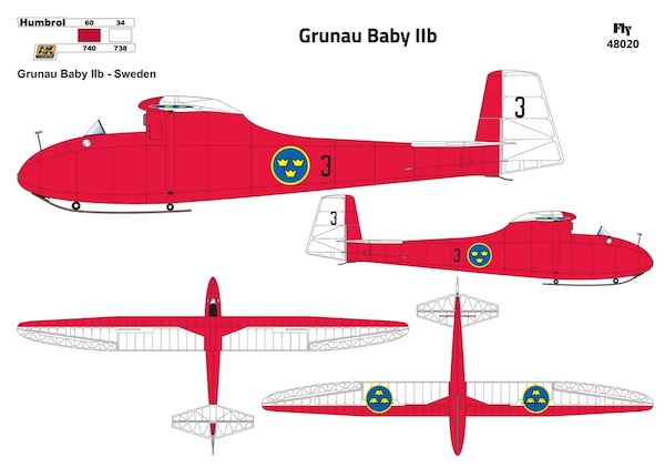 Grunau Baby IIb German Single seat Sailplane (Swedish AF) 48020