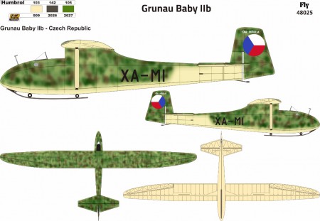Grunau Baby IIb German Single seat Sailplane (Czech AF) 48025