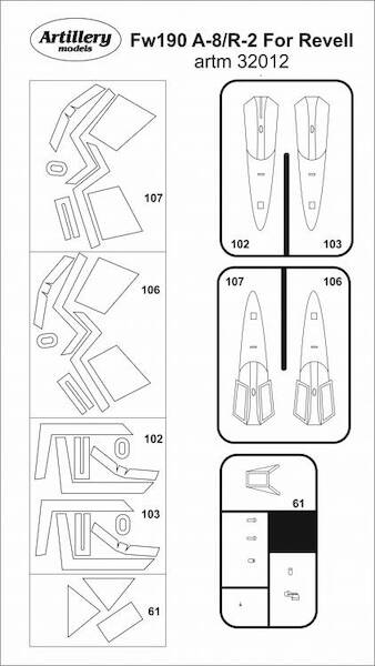 Focke Wulf FW190A-8/R-2 Masking set (Revell) ARTM32012