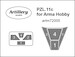 PZL P11c Canopy mask for Arma Hobby kits FLY-ARTM72005