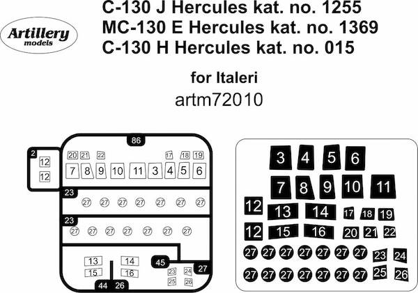 C130 Hercules Masking set (Italeri)  ARTM72010