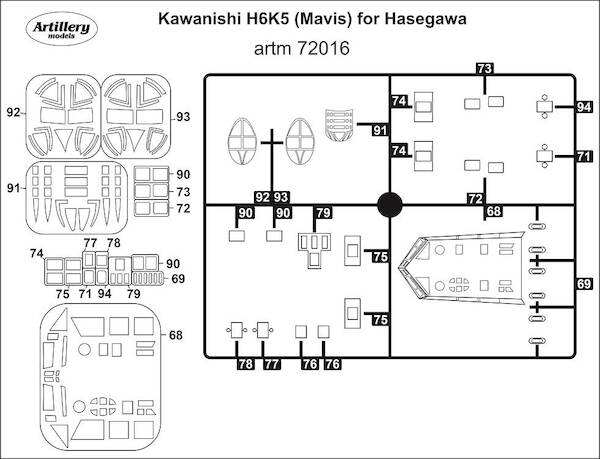Kawanishi H6K5 (Mavis) Masking set (Hasegawa) ARTM72016