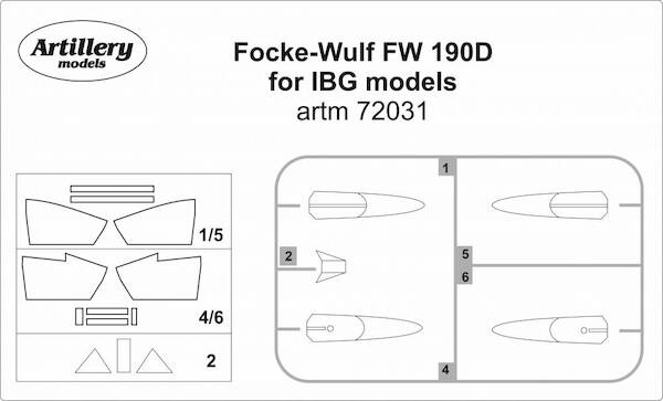 Focke-Wulf FW 190D Masking set (IBG)  ARTM72031
