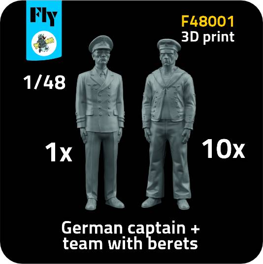 German Captain + team with Boater Caps  Fly-F48002